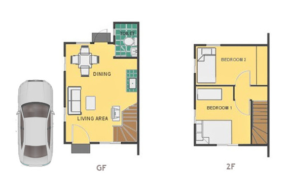 Mika Floor Plan House and Lot in Toril